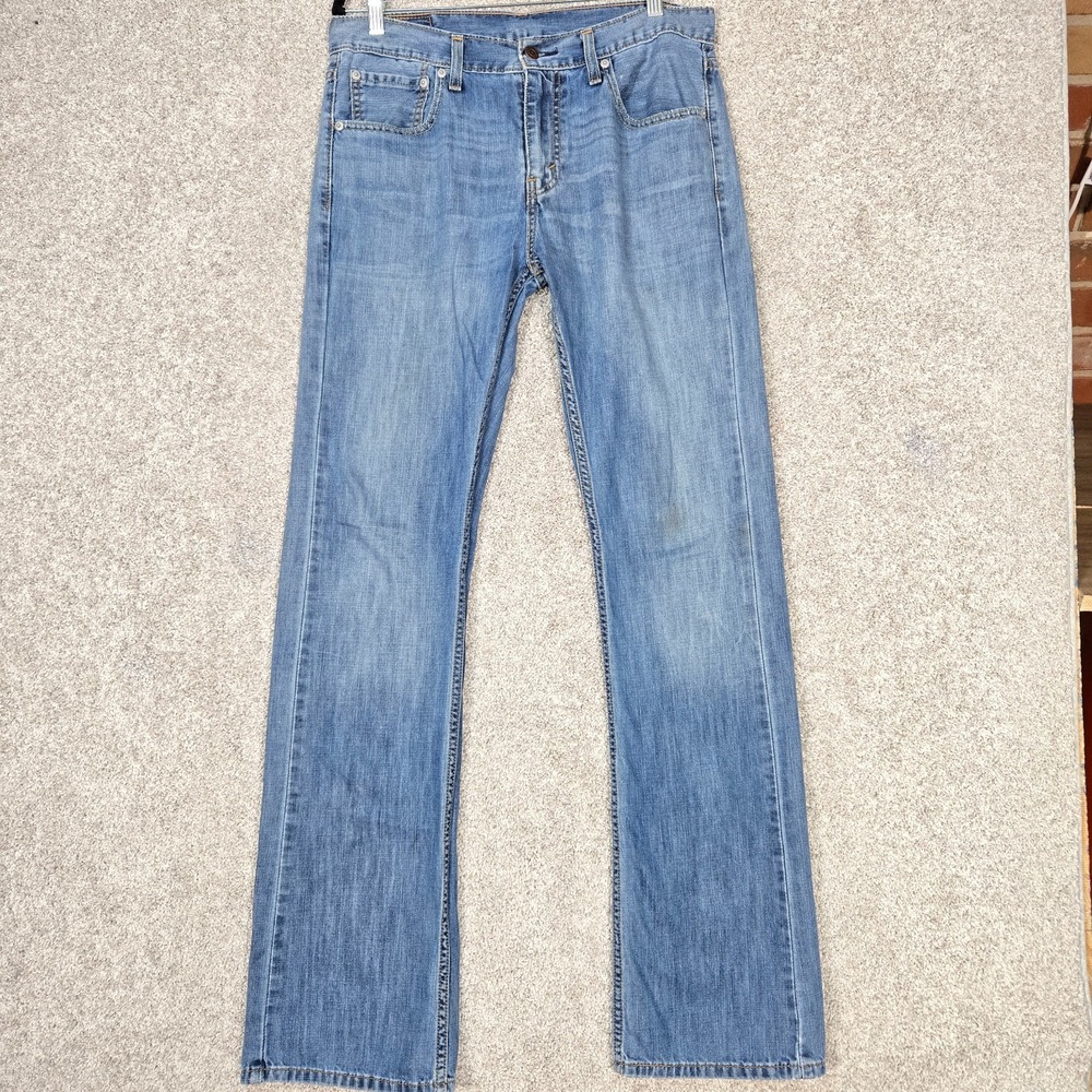 Levis 527 Jeans mens 32x34 (fits 33x33) Blue Bootcut lightweight cotton